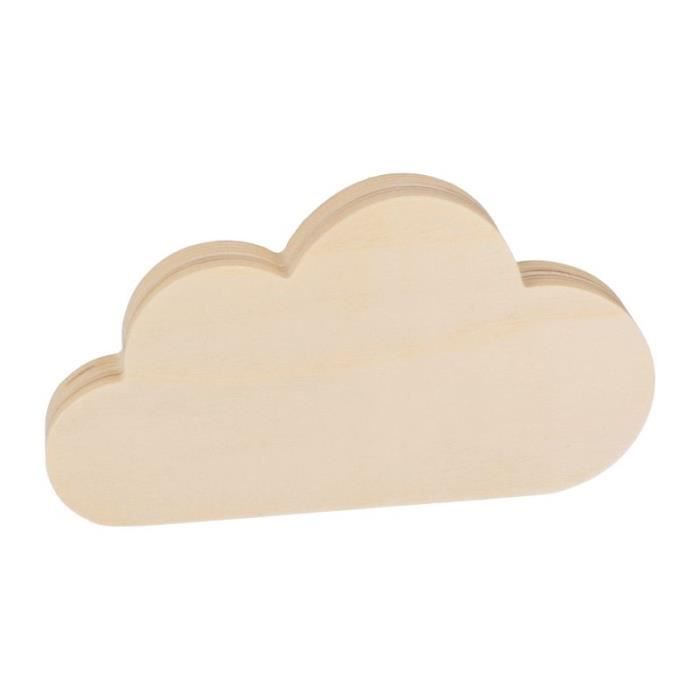Set de décoration - Artemio - Nuages en bois - 22x12 cm et 16.5x9 cm - Personnalisable - Mixte