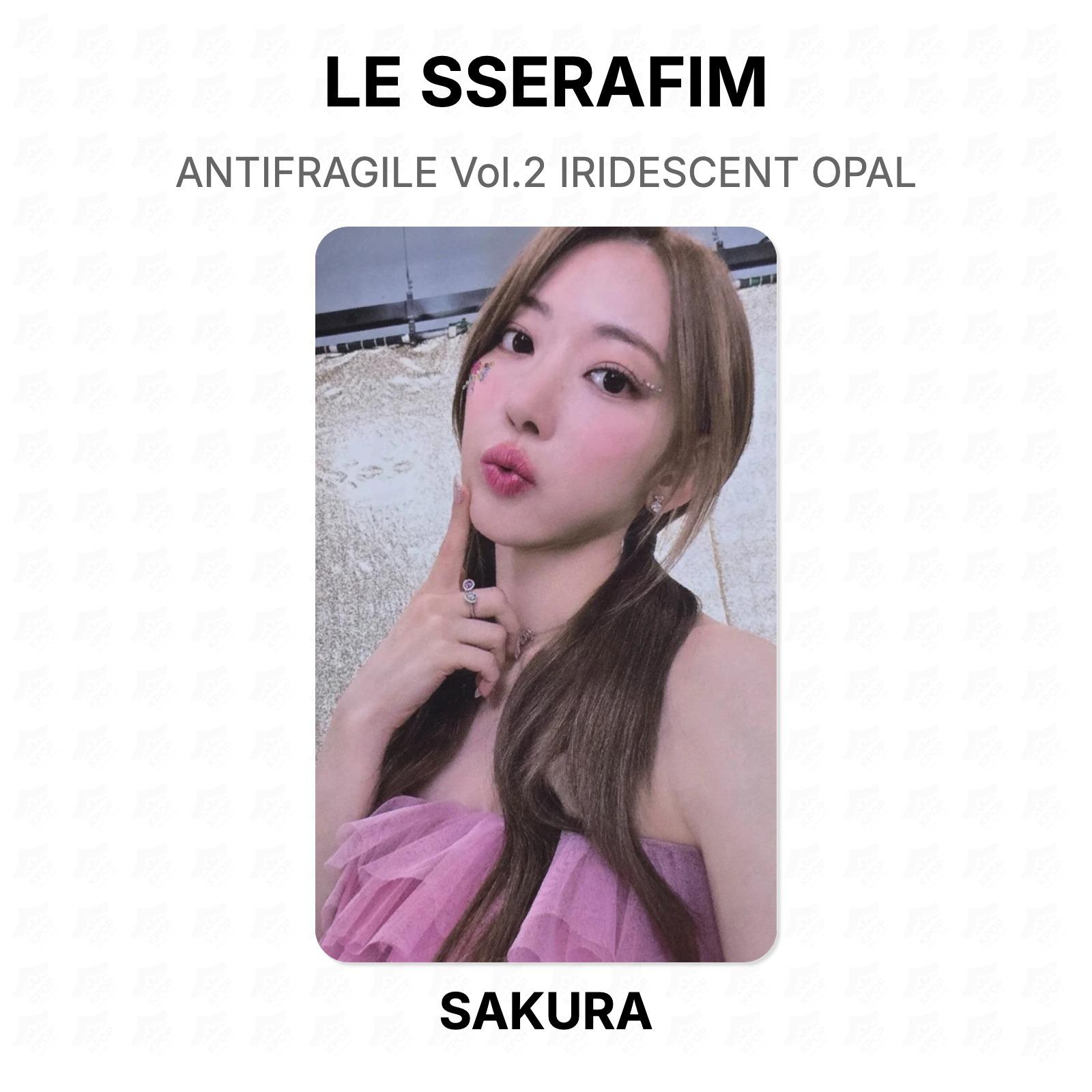 LE SSERAFIM ANTIFRAGILE Vol.2 IRIDESCENT OPAL Official Photocard SAKURA
