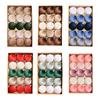 15 Pcs Christmas Ball Ornaments Lightweight Shatterproof Velvet Balls Reusable Festive Hanging Decorations for Home Xmas Tree