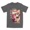 Humorous Hazbins Hotels Lucifer Kawaii T-Shirts Men Crew Neck 100% Cotton T Shirts Short Sleeve Tees Unique Tops