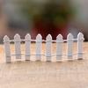 2 Pcs Mini Wood Fence Micro Landscape Ornaments 4x1.2 Inch Miniature Fairy Garden Picket Fence Figurine for Dollhouse Home Garden Plant Pot DIY Crafts