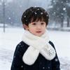 2025 Fuzzy Faux Rabbit Fur Parent-Child Scarf for Kids – Plush Cartoon Korean-Style Warm Winter Neck Warmer