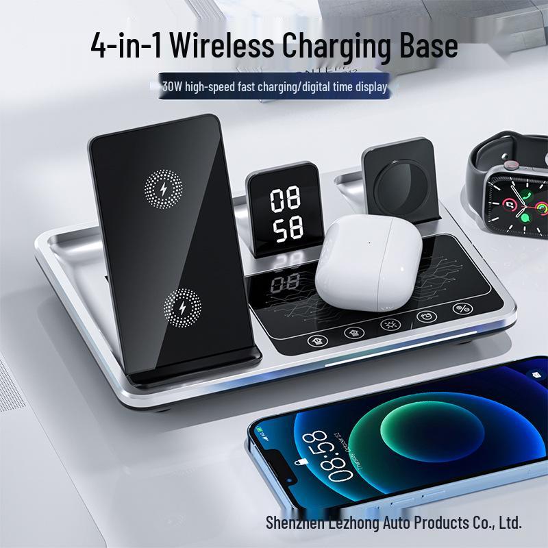 2022 Wireless Charger 4-in-1: Fast Charge for Phone, Watch, Earbuds + Night Light
