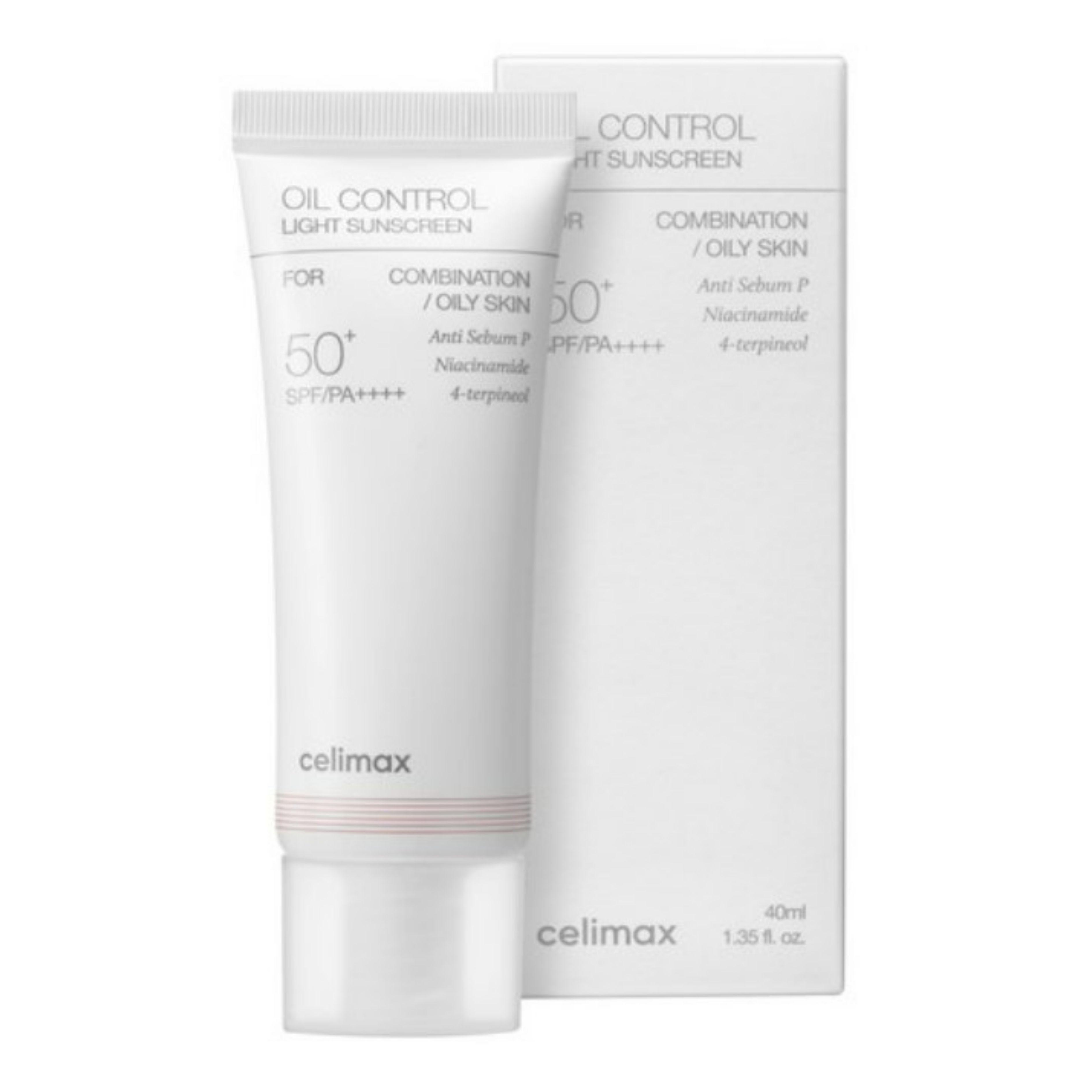 Celimax Oil Control Light Sunscreen SPF50+ PA++++ Lightweight Sebum-Control Sun Cream 40ml