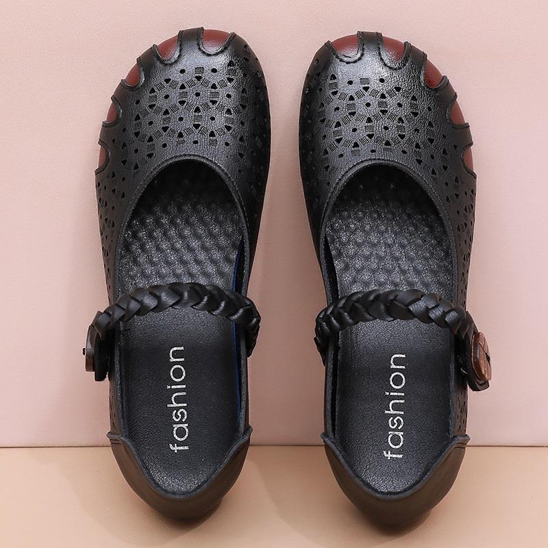 Summer Hollow Soft Sole Soft Leather Sandals