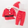 [FFF Company] Children's Santa Claus Christmas Cosplay Costume, Top and Bottom Set for Boys and Girls, Sizes 80-110, Baby Kids' Santa Costume,