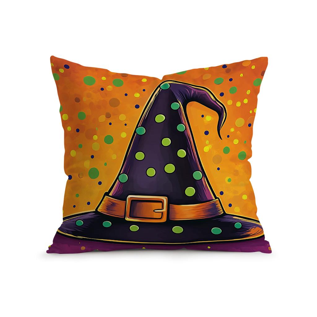 Halloween Theme Cushion Pillowcase Printed Polyester 45X45Cm Throw Pillowcover Decorative Sofa Cushion Pillowslip Home Decor