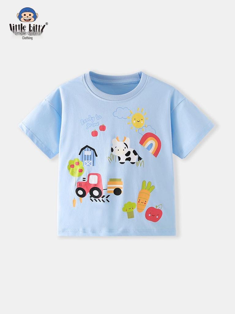 Neues Frühlings-/Sommer-Jungen-Cartoon-Tier-T-Shirt - Kurzarm
