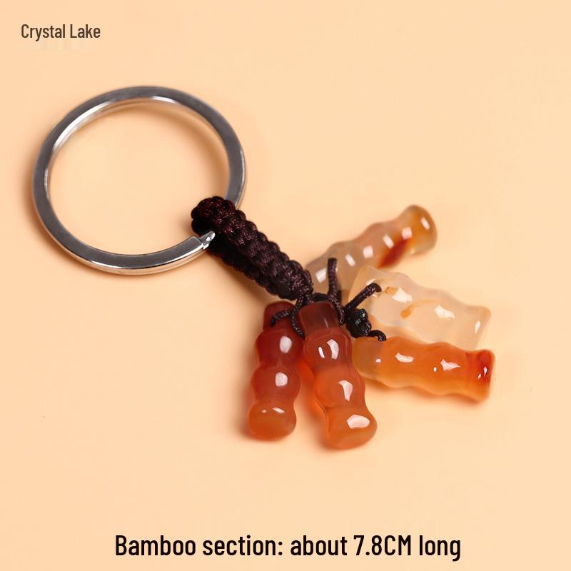 Chalcedony Pixiu Wealth Keychain & Agate Peace Buckle Pendant