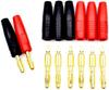 5 Pairs 4mm Banana Connectors for RC LiPo Batteries | Gold-Plated | Compatible with WLtoys 144001, Battery Case | Red and Black | Plastic