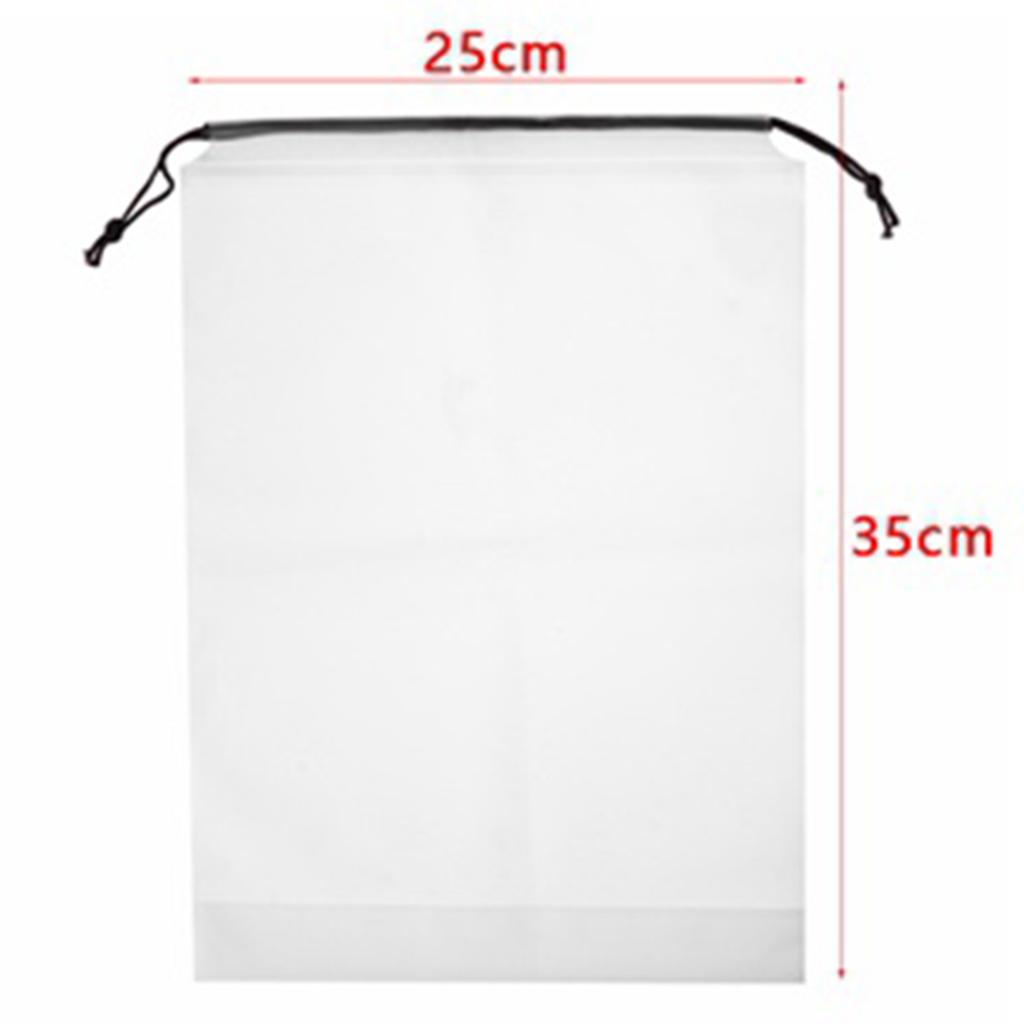 1Pc Transparent Pocket Drawstring Storage Bag for Travel Shoe Towel Organizer Bag Matte Dustproof Waterproof Grocery Storage Bag