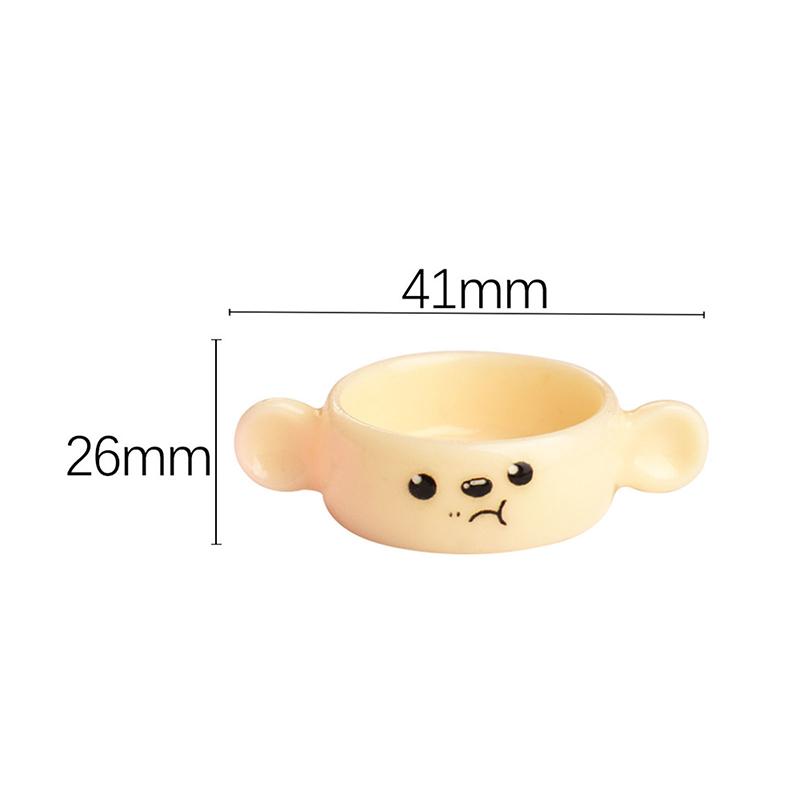 

[JN] 5PCS Simulation Miniature Expression Pot DIY Cream Glue Resin Jewelry Accessories Material Handmade