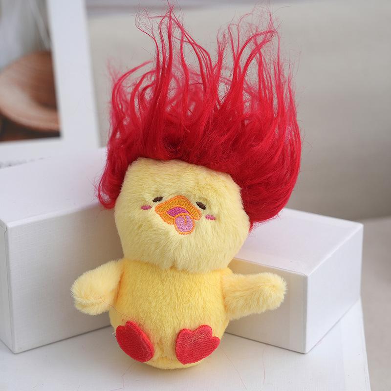 

Плюшевый Утенок Милый Брелок Мягкий Пушистый Утенок Брелок Отлично Подходит для Пар и Декора Рюкзака Yellow Red Fur