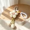 Cute Cartoon Flower Pendant Nylon Lanyard Keychain Charm for Girls' Bags & Phones