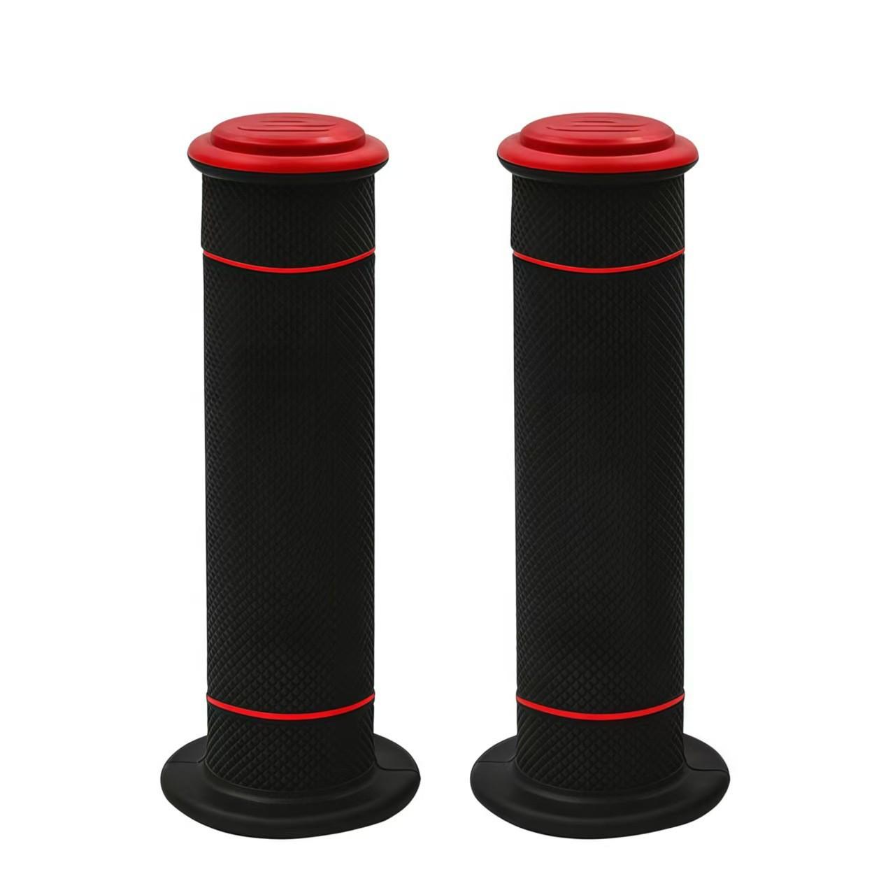 

Off-Road Motorcycle Handlebar Grips with 3D Textured and Shock Absorbing Core for Improved Rider Comfort and Safety