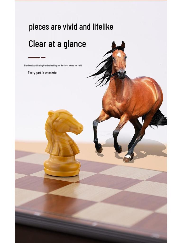 Magnetic Folding International Chess Set for Kids and Adults