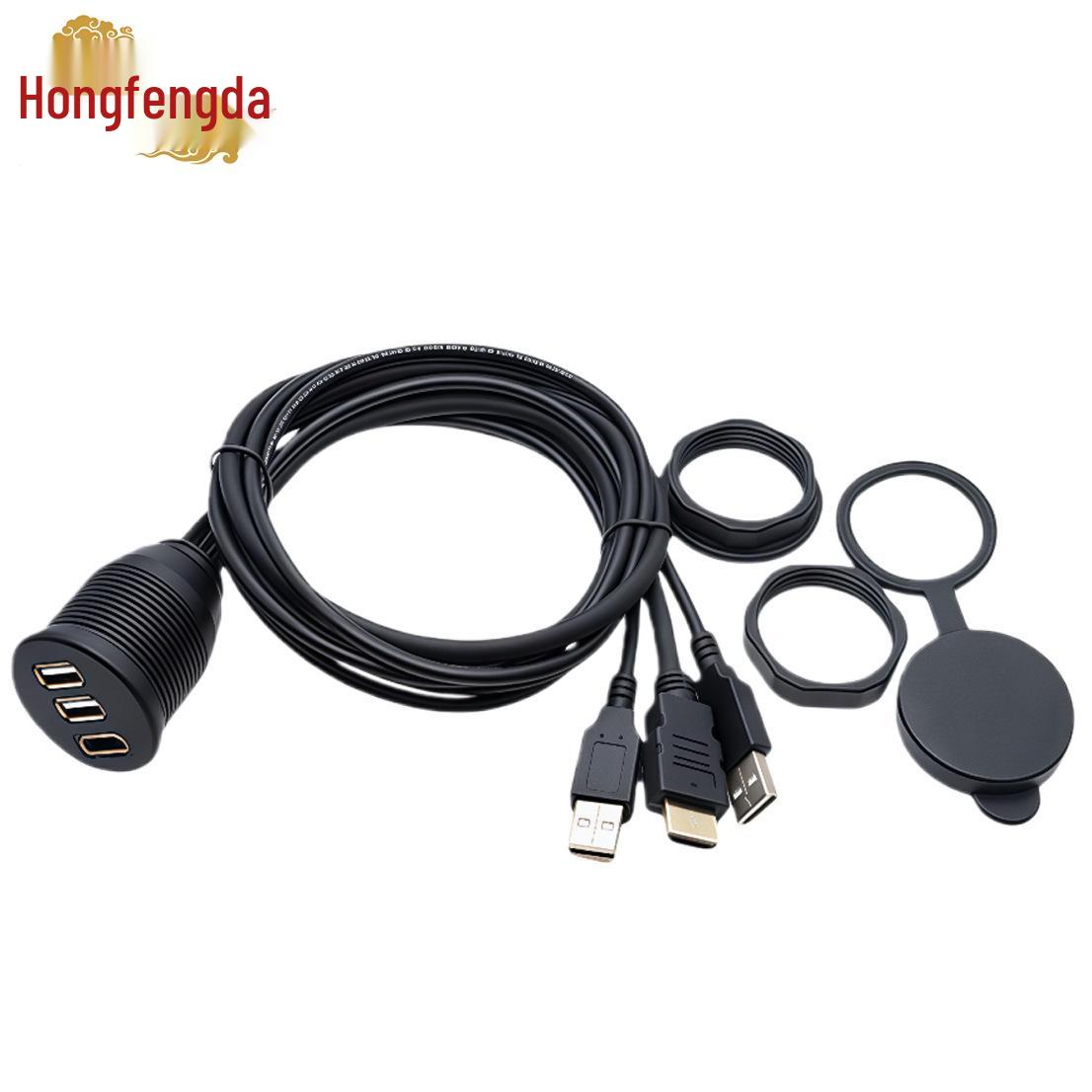 

Car HD HDMI & Dual USB 3.0 Male-Female Extension Cord for Cars, Trucks, Boats, and Motorcycles