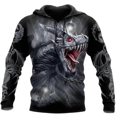 Primavera Autunno Tatuaggi Drago e Tigre Stampa 3D Felpa con cappuccio unisex Deluxe Felpa da uomo Streetwear Pullover Giacca casual Tuta