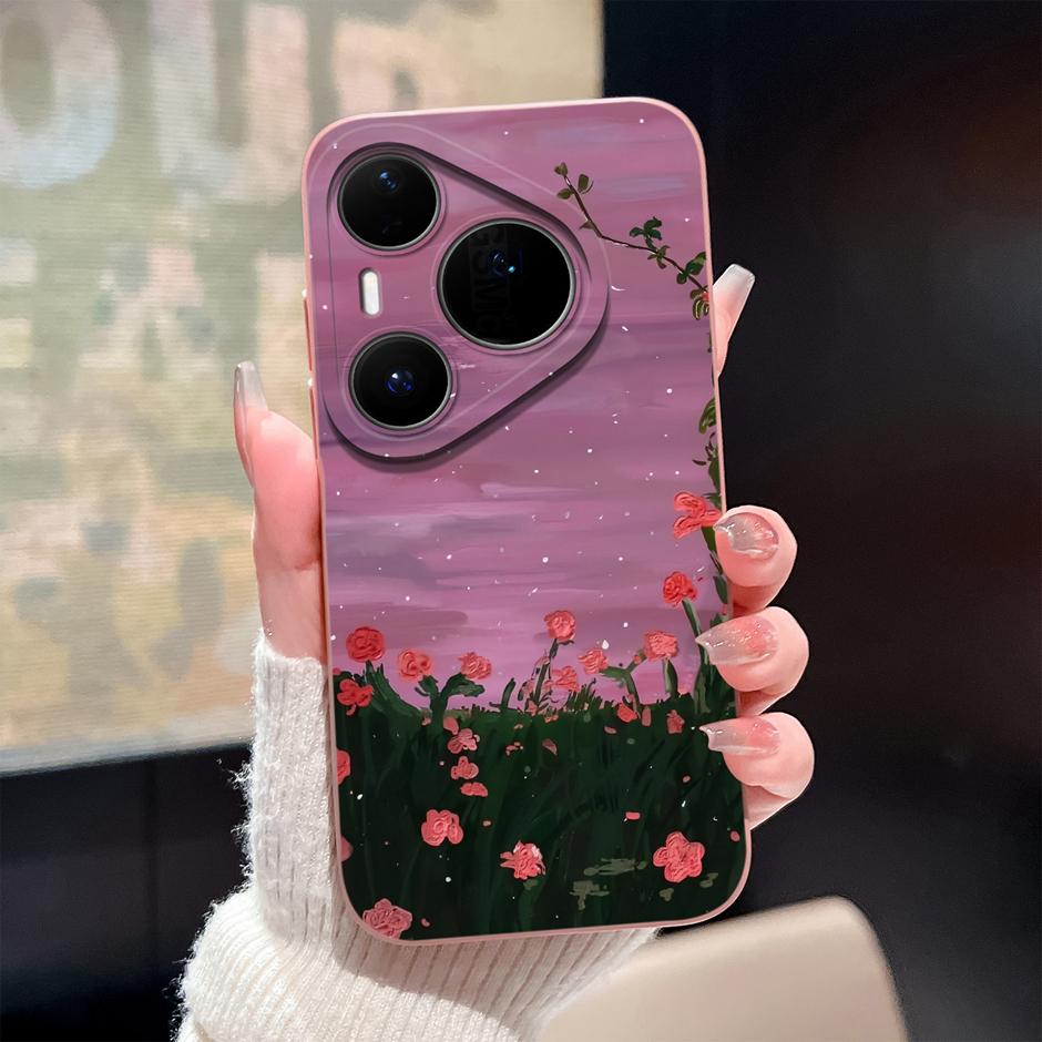 Case For Huawei Pura 80 Pro Plus Ultra Cartoon Heart Soft Silicone Shockproof Bumper Cover For HuaweiPura80ProPlus 80Ultra Funda