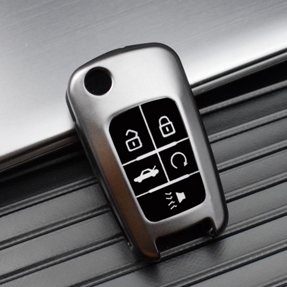 

Откидной чехол для дистанционного ключа из ТПУ для Chevrolet Chevry Cruze Sedan Hatchback Malibu Trax Aveo 2009-2019 5 Buttons TI