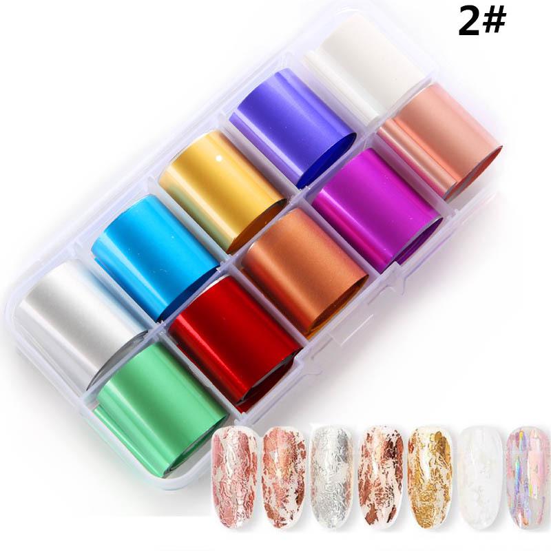 10 Roll/Set Nail Star StickerTransfer Paper Laser Star Paper Starry Sky Transparent Nail Foils