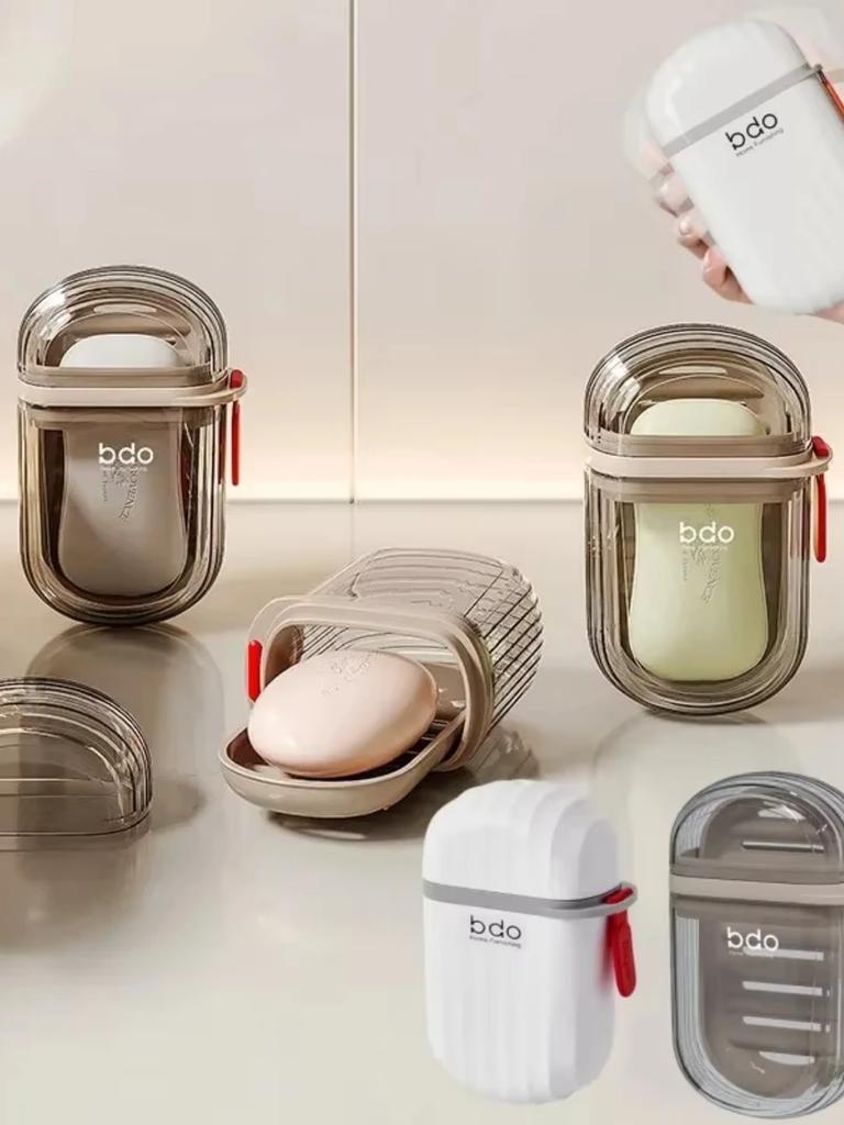 1/3PCS Portable Plastic Soap Case – Travel Soap Container with Drainage & Cover, Compact Dish Tray for Toiletries