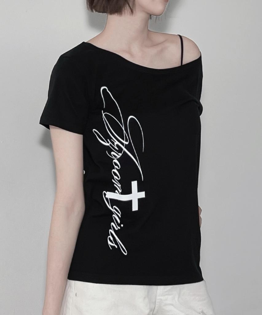 Ijeulum Girls Boat Neck Short Sleeve T-Shirt (Black)