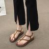 Summer Women Clip Toe Flats Sandals Concise Narrow Band Shoes Ladies Comfort Soft Sole Women Gladiator Sandalias Slingback Femme