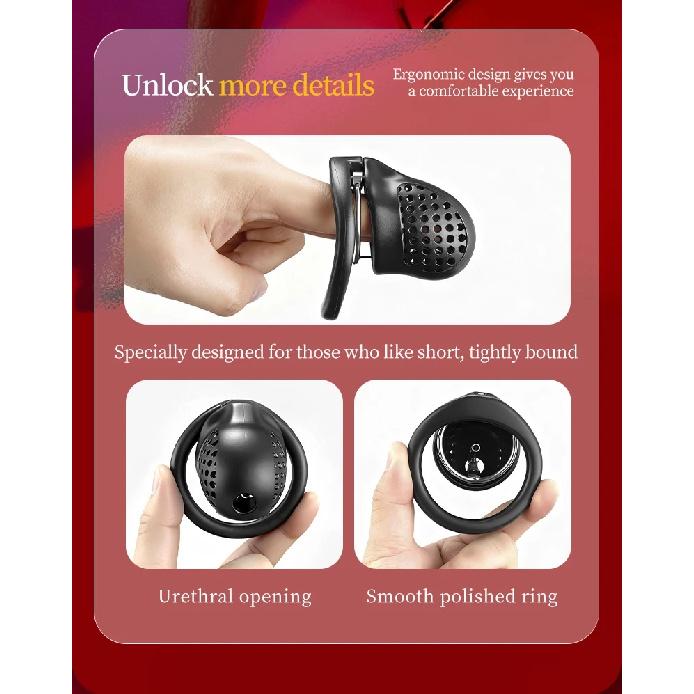 ABS Male Chastity Cage With Lock And 5 Rings Penis Lock With Catheter plug BDSM Erotic Urethral Lock Bondage Adult Sex Toys