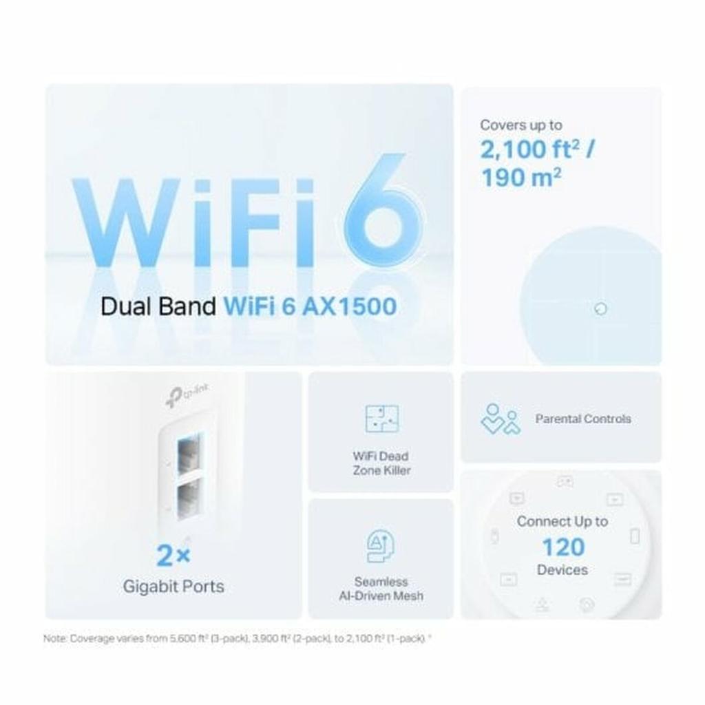 TP-Link Deco X10 Mesh WiFi System 1500Mbps 3er-Pack Weiß