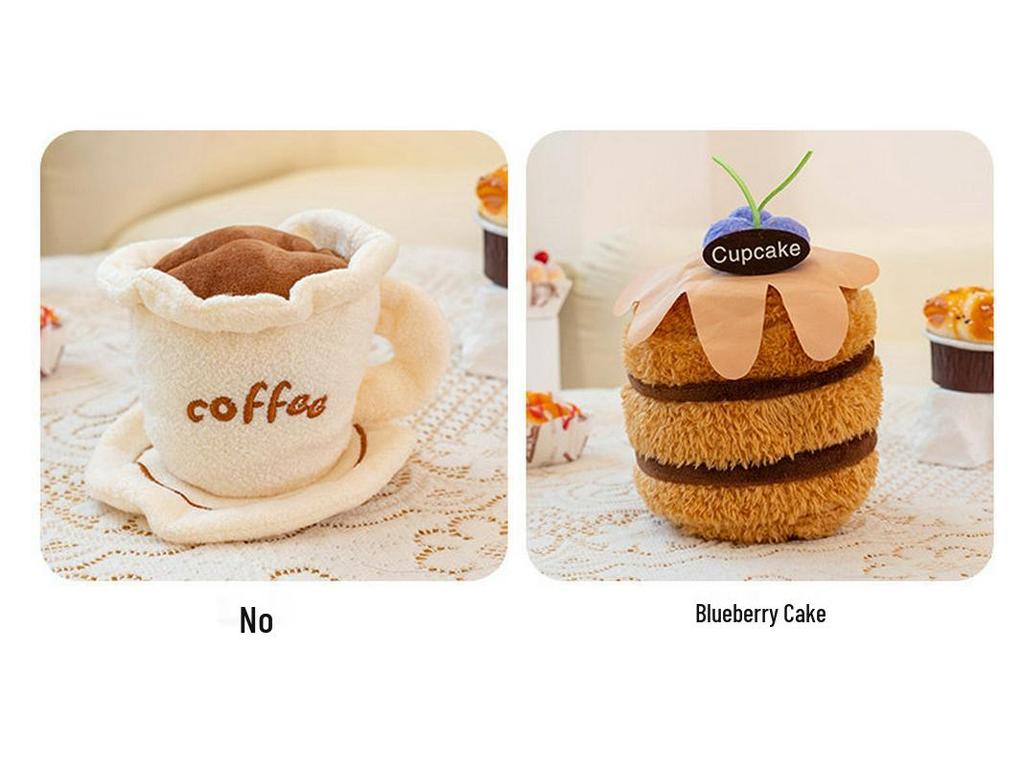 Afternoon Tea Plush Dessert Doll - Cute Food Ornament for Home Decor.