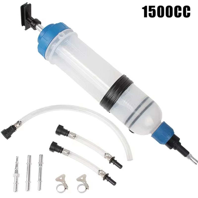 Heavy Duty Hand Pump 1500ML Oil Syringes Extractor Tool with Corrosion Resistant Design Suitable for Vehicle Maintenance
