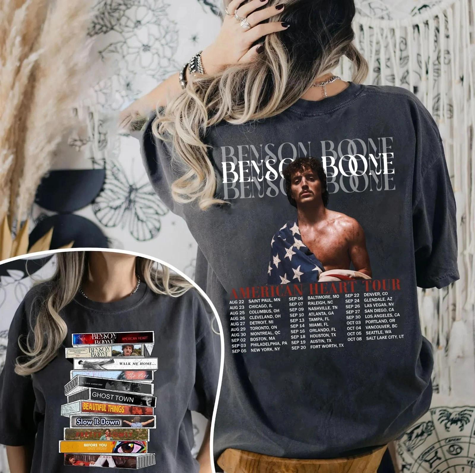 Benson Boone Vintage Style Concert Music 2026 Tour Inspired T-shirt M