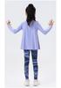 Completo Fitness da Bambina con Pullover a Maniche Lunghe Asciugatura Rapida e Leggings Squalo