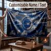 Custom Name Flannel Throw Blanket Brighton & Hove Albion Football Pattern Warm Home Decoration