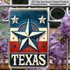 2D Flach, 1 Stück Vintage "TEXAS" Lone Star Aluminiumschild - 8"x12" Rustikale Texas-Flaggen-inspirierte Dekoration, Patriotische Lone Star Wandkunst, Perfekt für Texas