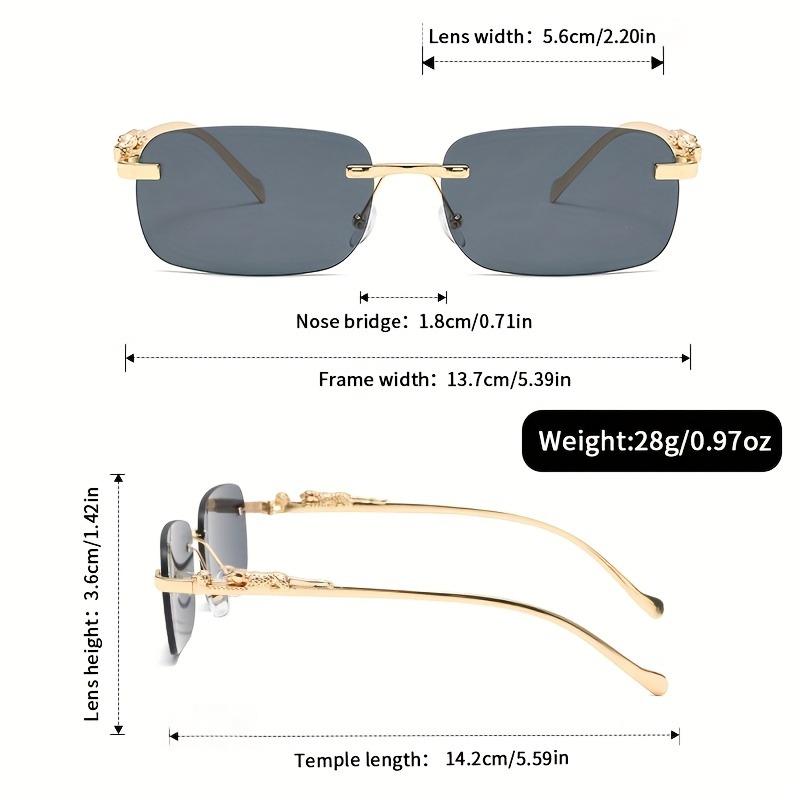 5pcs Unisex Casual Frameless Fashion Glasses Lightweight Stylish Design t for Casual Attire Decorative Eyewear