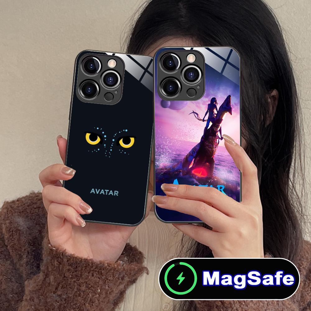 Movie A-Avatar Mobile Phone Case for iPhone 16 15 14 13 12 11 Pro Max Plus Mini MagSafe Glass Colour Printing Cellphones Pretty
