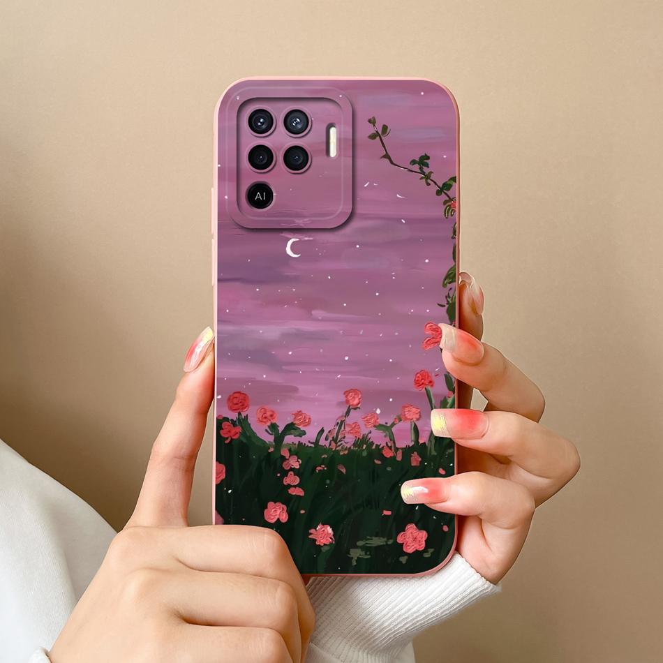 For Oppo Reno 5F 5 Lite 5Z 5K Case Cute Design Full Protection Phone Housing For Oppo Reno5 5G Soft Liquid Silicone Back Covers
