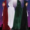Halloween Hooded Cloak Velvet Cape Unisex Kids Children Long Cloak Fancy Dress Role Cosplay Costumes Outwear Halloween Party Prop