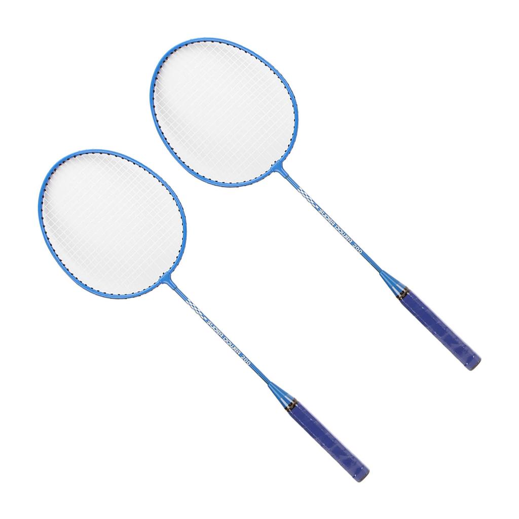 Children 2 Players Badminton Racket Set Aluminum Alloy Badminton Racquet Set for KidsBlue