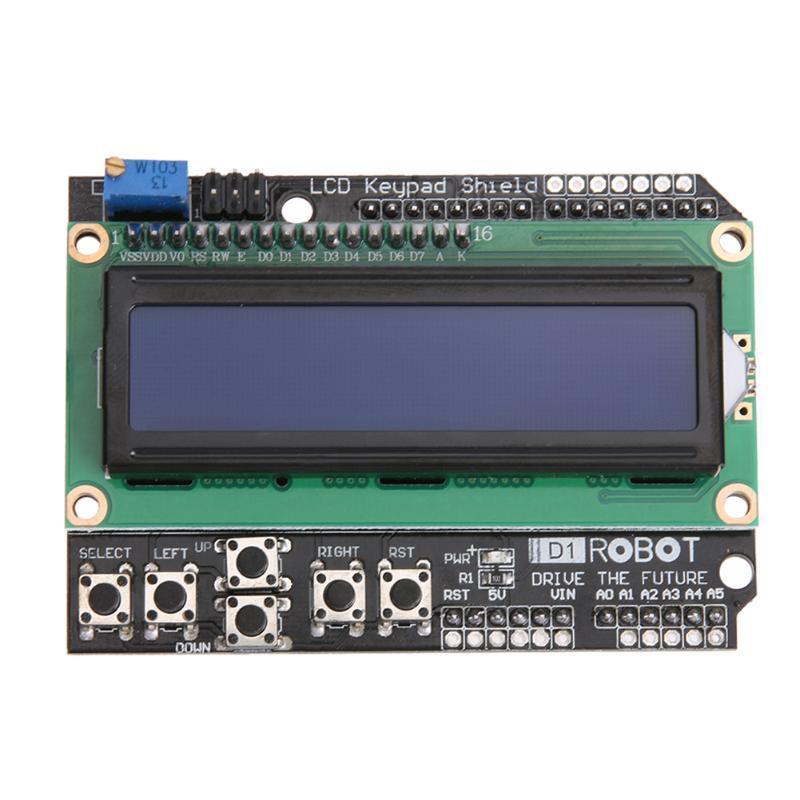 Keypad Shield Blue Backlight for Arduino Robot LCD 1602 Board Monitors