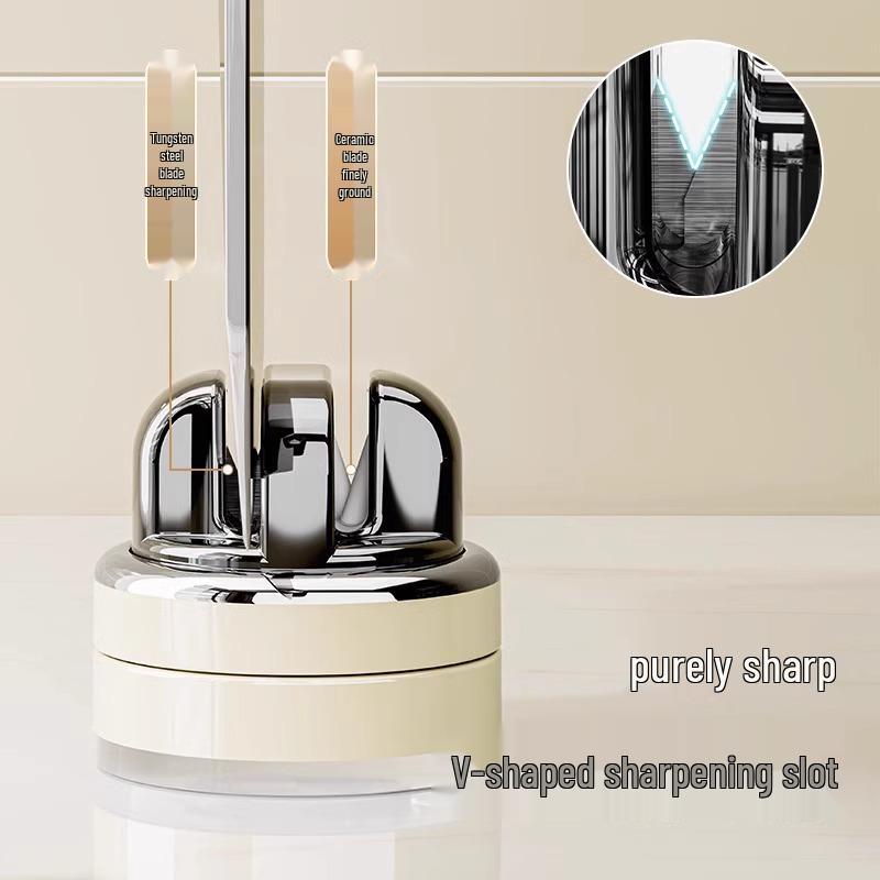 Suction Cup Knife & Scissor Sharpener with Tungsten Steel Whetstone