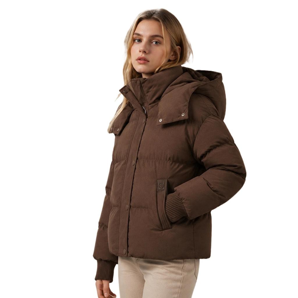 Sports hooded cotton-padded clothes women's winter thickened warm jacket slim-fitting bread clothes cotton clothes European and American short models