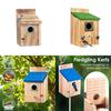 Wooden Birdhouse Outdoor Hanging Bird Cage With Perch For Garden Birds