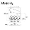 Musiclily Basic 10.8mm Pitch Vintage Style Telecaster Bridge Assembly with 3-Way Saddles for TL Electric Guitars, Chrome