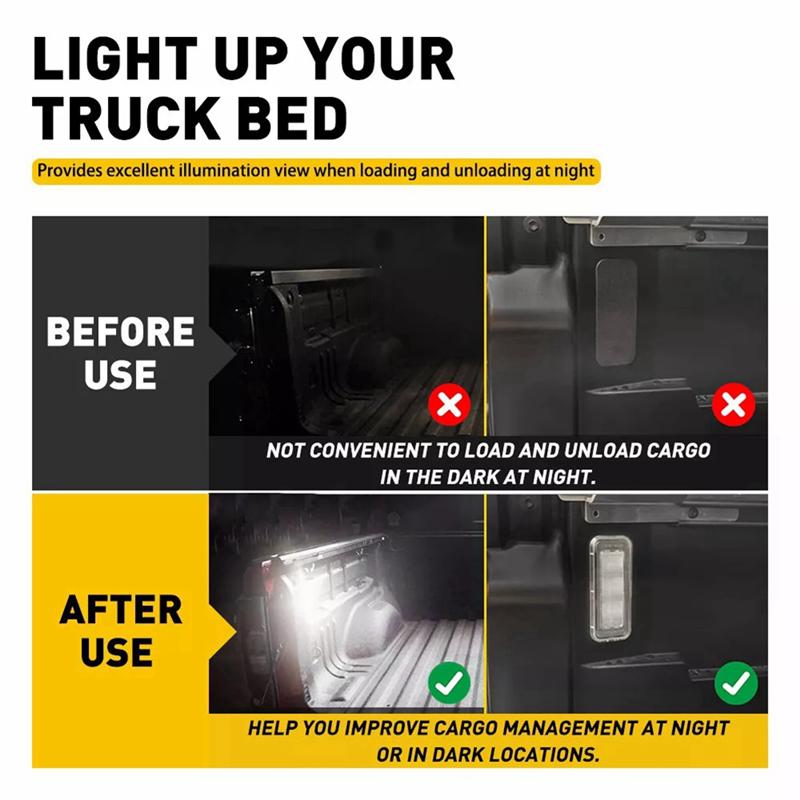 NEW-2 Pcs White LED Rear Trunk Bed Light For Toyota Tacoma 2020-2025 PT857-35200