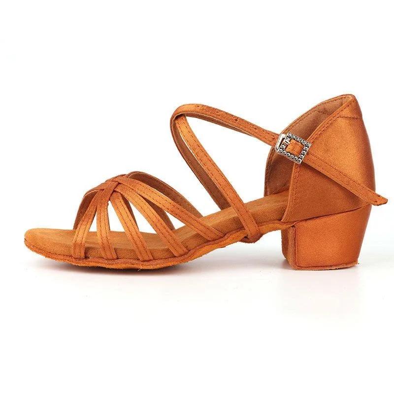 2025 Children Dance Shoes for Girls Ballroom Latin Shoes Ladies Modern Tango Dancing Women Latin Shoes Salsa Sandals