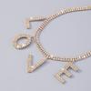 Women Exaggerated Jewelry Love Full Rhinestone Light Luxury Temperament Choker Personality Trendy Fashion Necklace For Women
