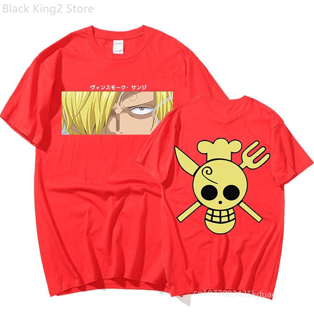 Sanji Anime T Shirt Men's Harajuku Fashion T-Shirt Short Sleeve Cotton Loose Unisex Top Men Clothing Manga Streetwear